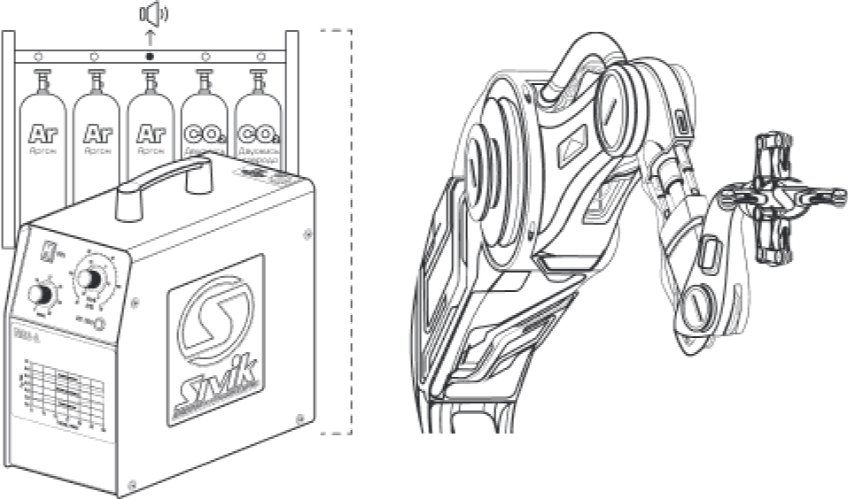 смеситель газов ar co MG2A